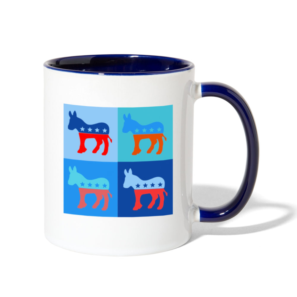 DEM DONKEY MUG - white/cobalt blue