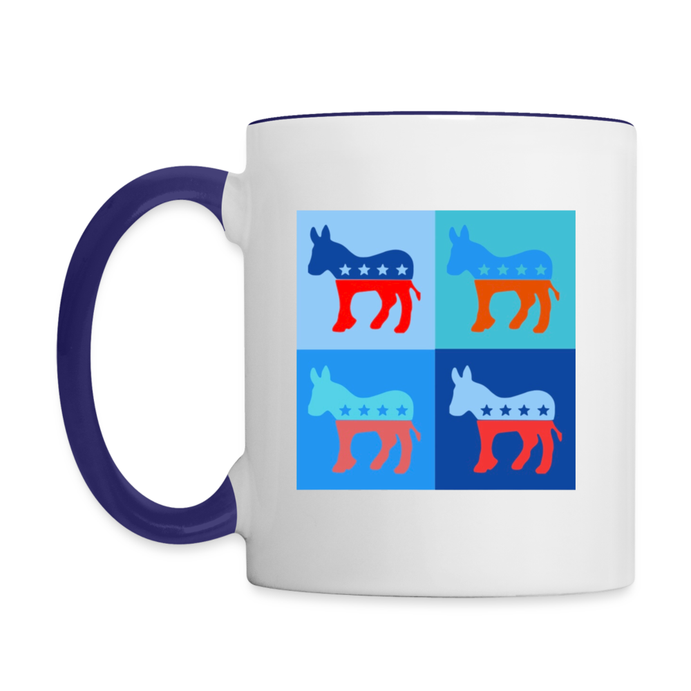 DEM DONKEY MUG - white/cobalt blue