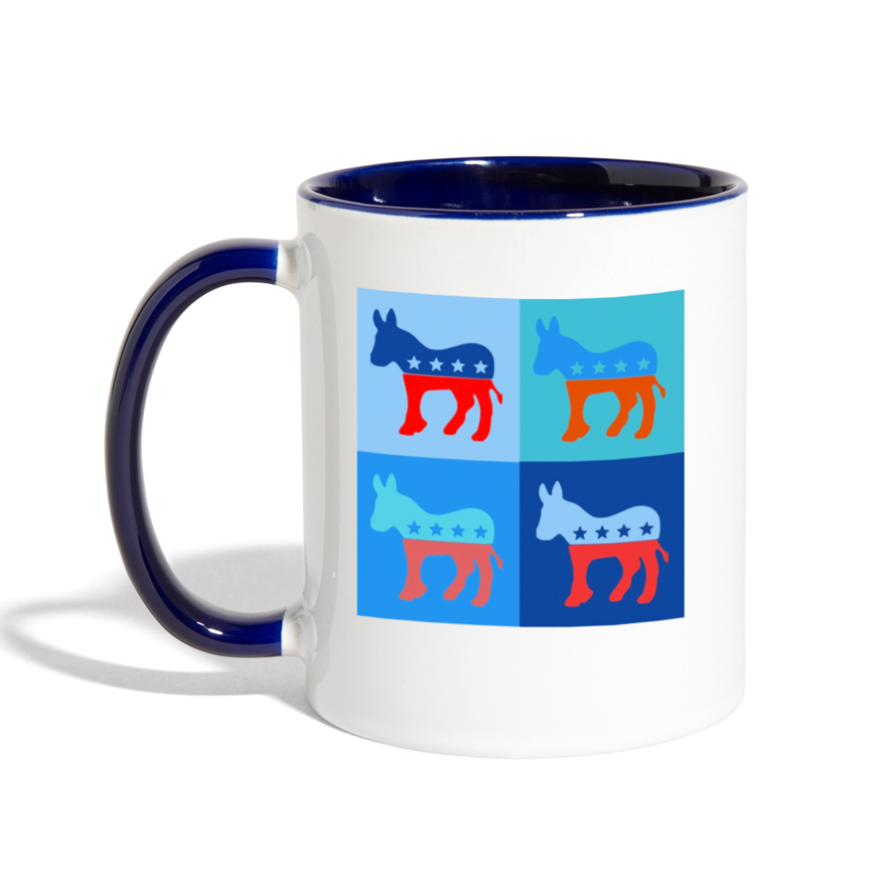 DEM DONKEY MUG - white/cobalt blue