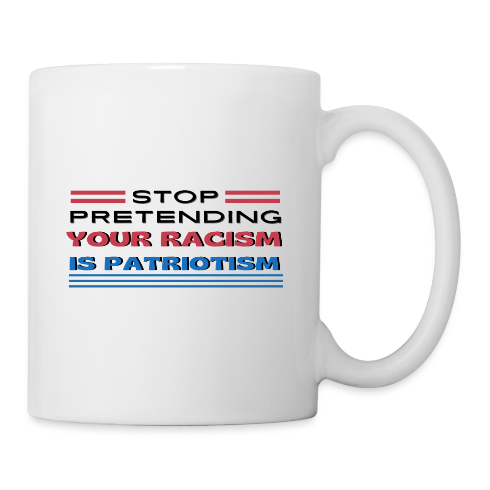STOP PRETENDING MUG - white