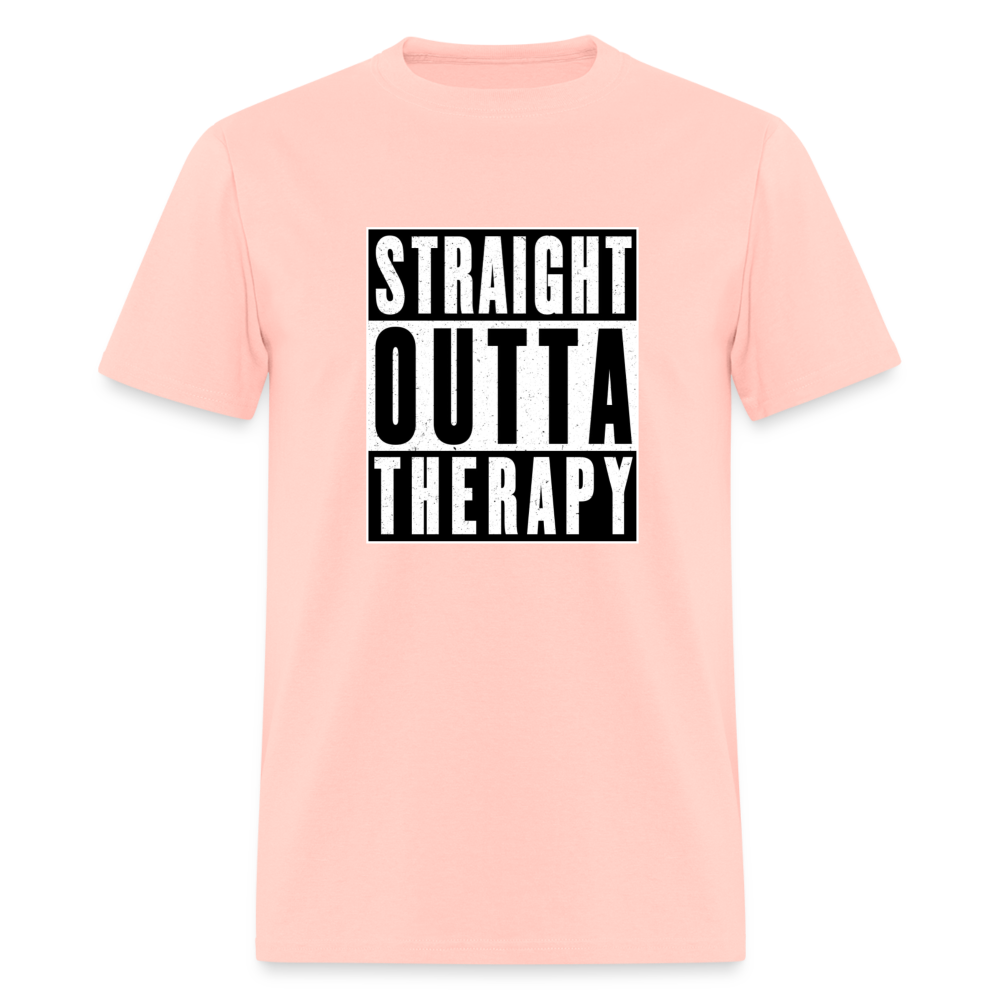 STRAIGHT OUTTA THERAPY TEE - blush pink