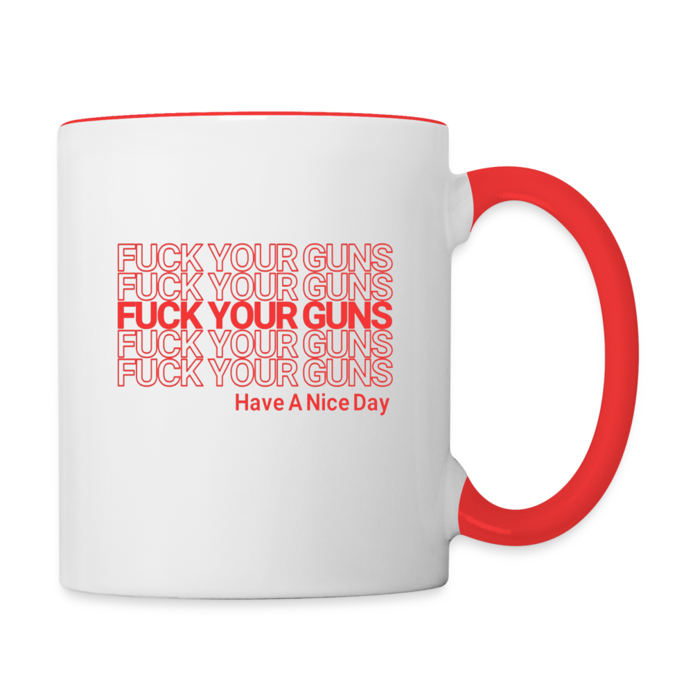 HAVE A NICE DAY MUG - white/red