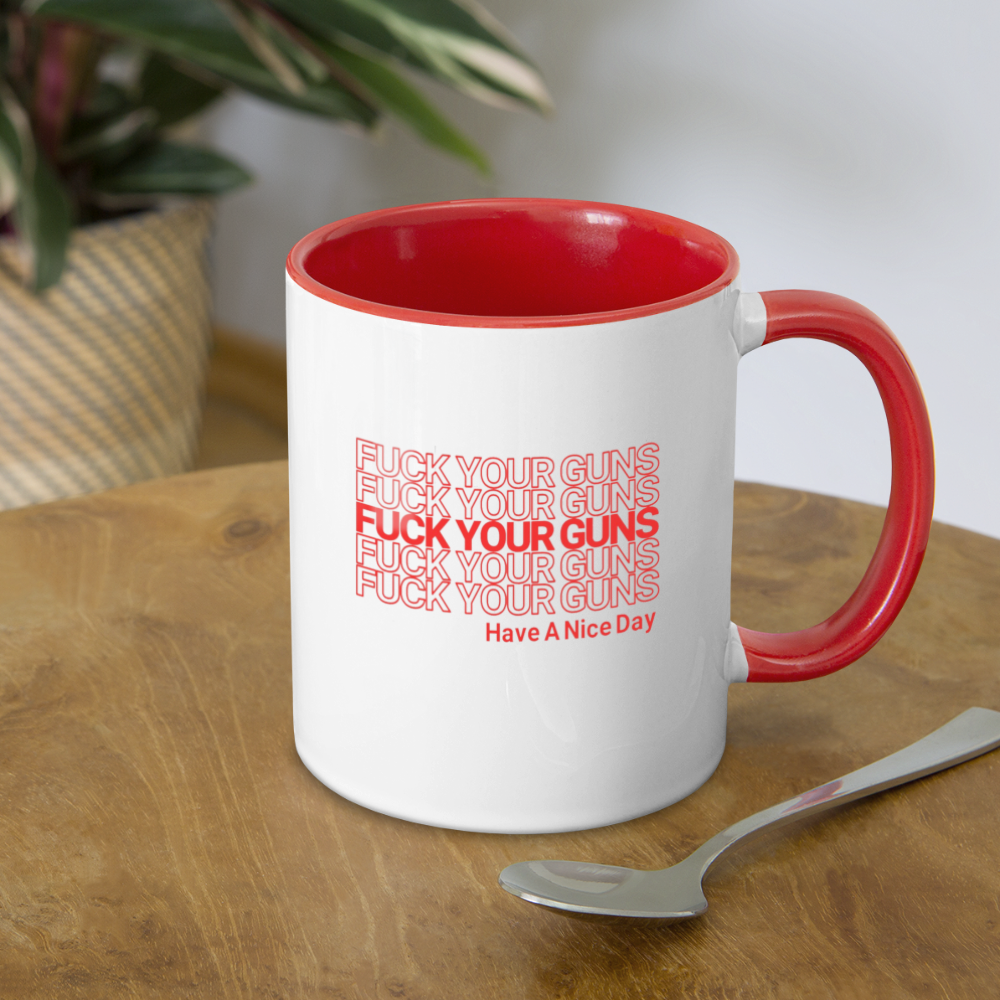 HAVE A NICE DAY MUG - white/red