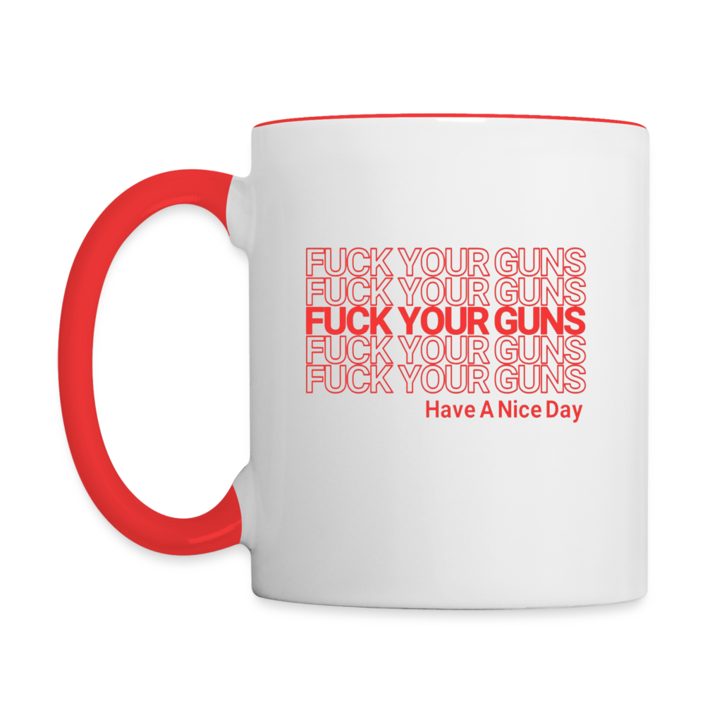 HAVE A NICE DAY MUG - white/red