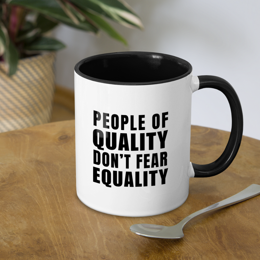 PEOPLE OF QUALITY MUG - white/black