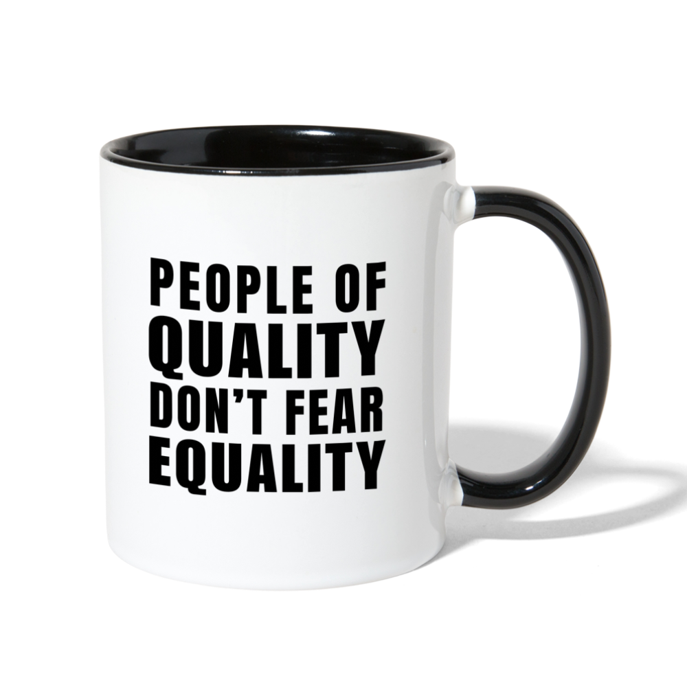 PEOPLE OF QUALITY MUG - white/black