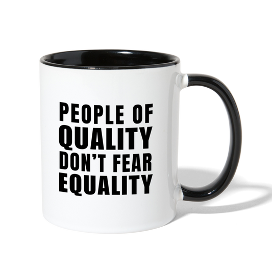 PEOPLE OF QUALITY MUG - white/black