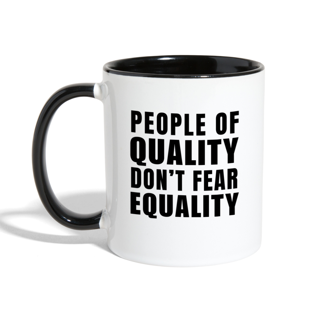 PEOPLE OF QUALITY MUG - white/black