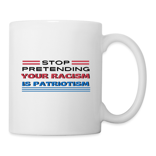 STOP PRETENDING MUG - white