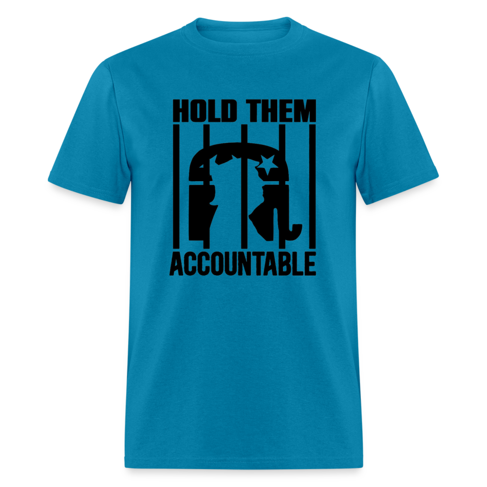 HOLD THEM ACCOUNTABLE TEE - BLACK DESIGN - turquoise