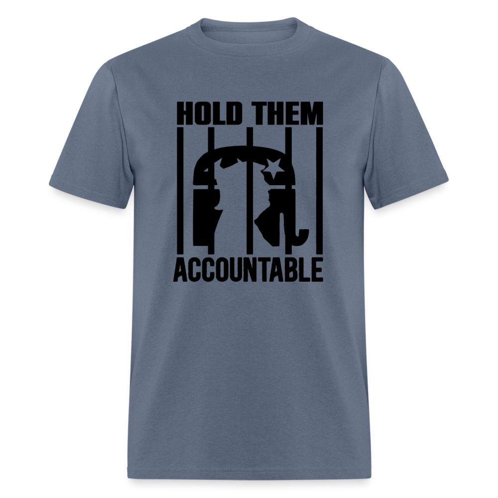 HOLD THEM ACCOUNTABLE TEE - BLACK DESIGN - denim