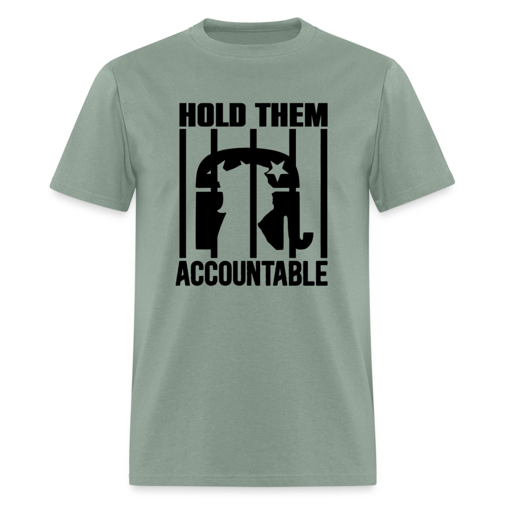 HOLD THEM ACCOUNTABLE TEE - BLACK DESIGN - sage