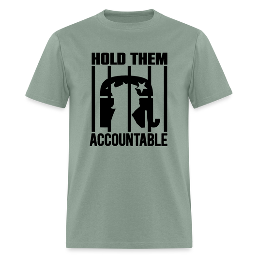 HOLD THEM ACCOUNTABLE TEE - BLACK DESIGN - sage