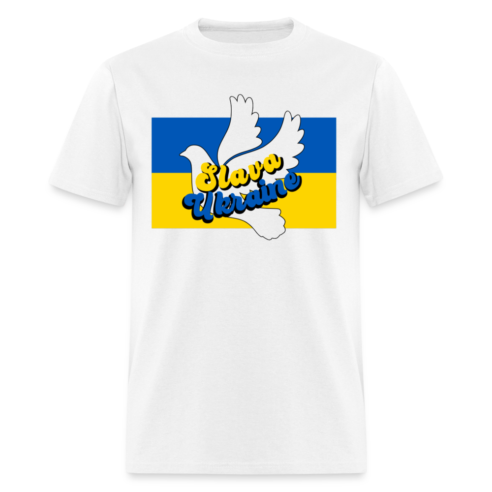 UKRAINE DOVE TEE - white