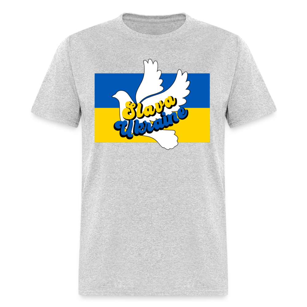 UKRAINE DOVE TEE - heather gray