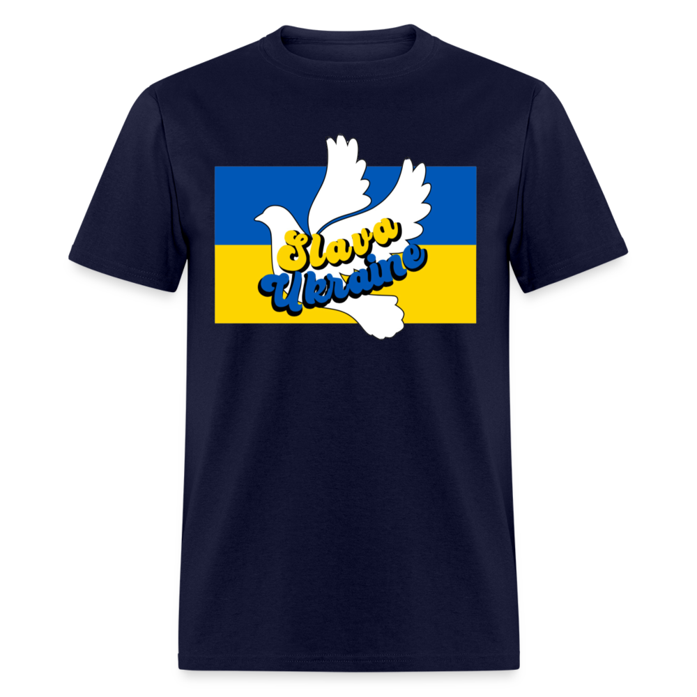 UKRAINE DOVE TEE - navy