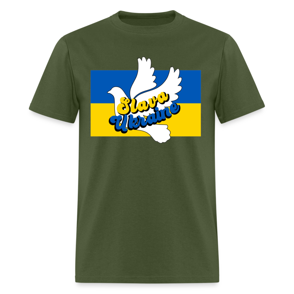 UKRAINE DOVE TEE - military green