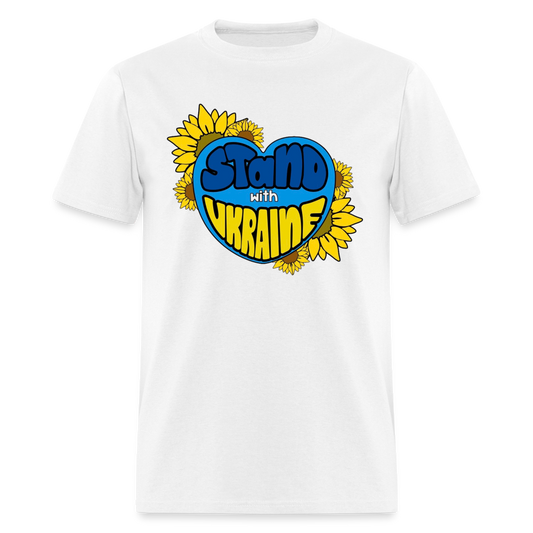 UKRAINE HEART TEE - white