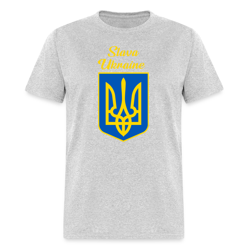 SLAVA UKRAINE TEE - heather gray