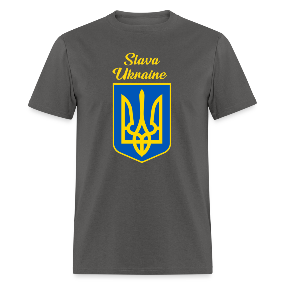 SLAVA UKRAINE TEE - charcoal