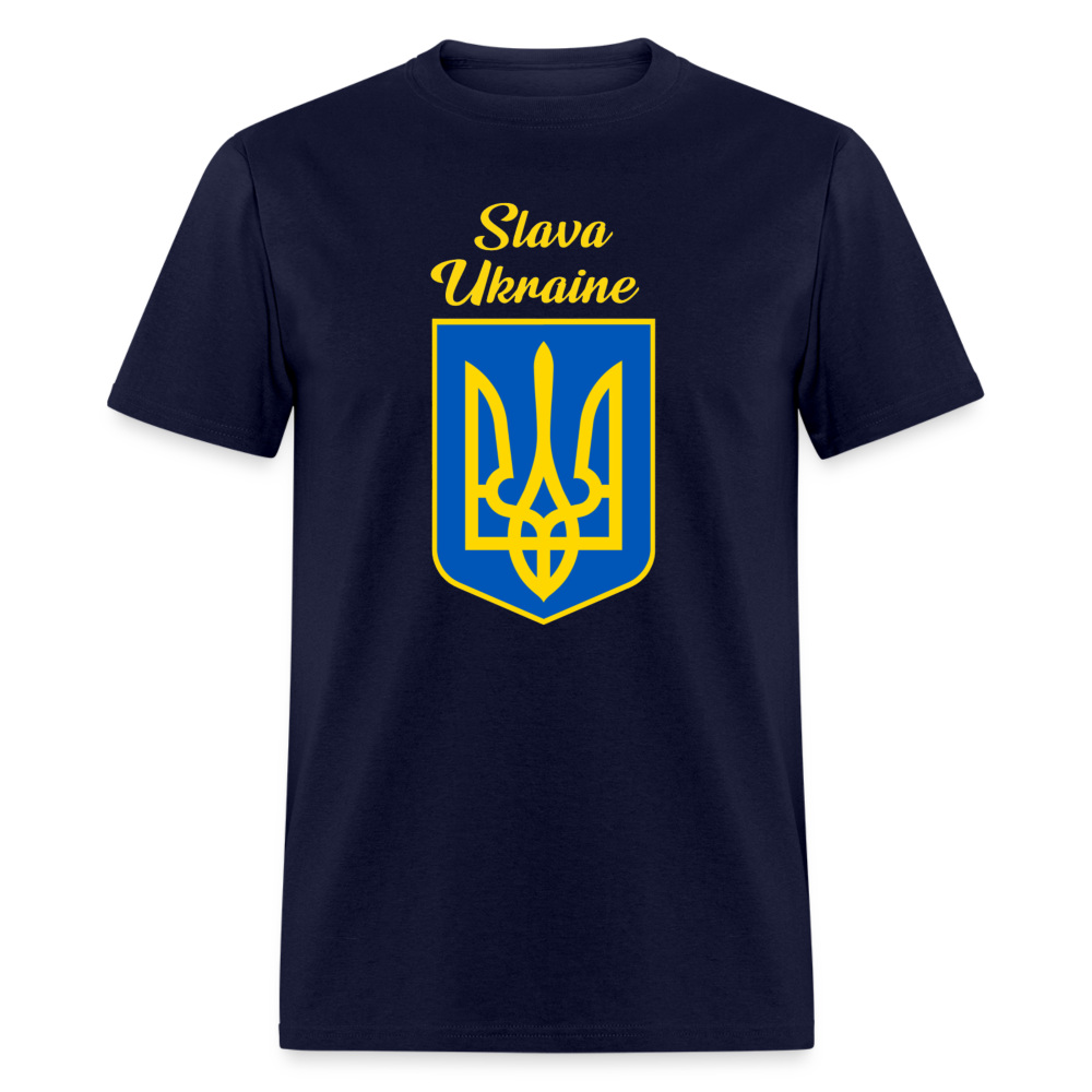 SLAVA UKRAINE TEE - navy