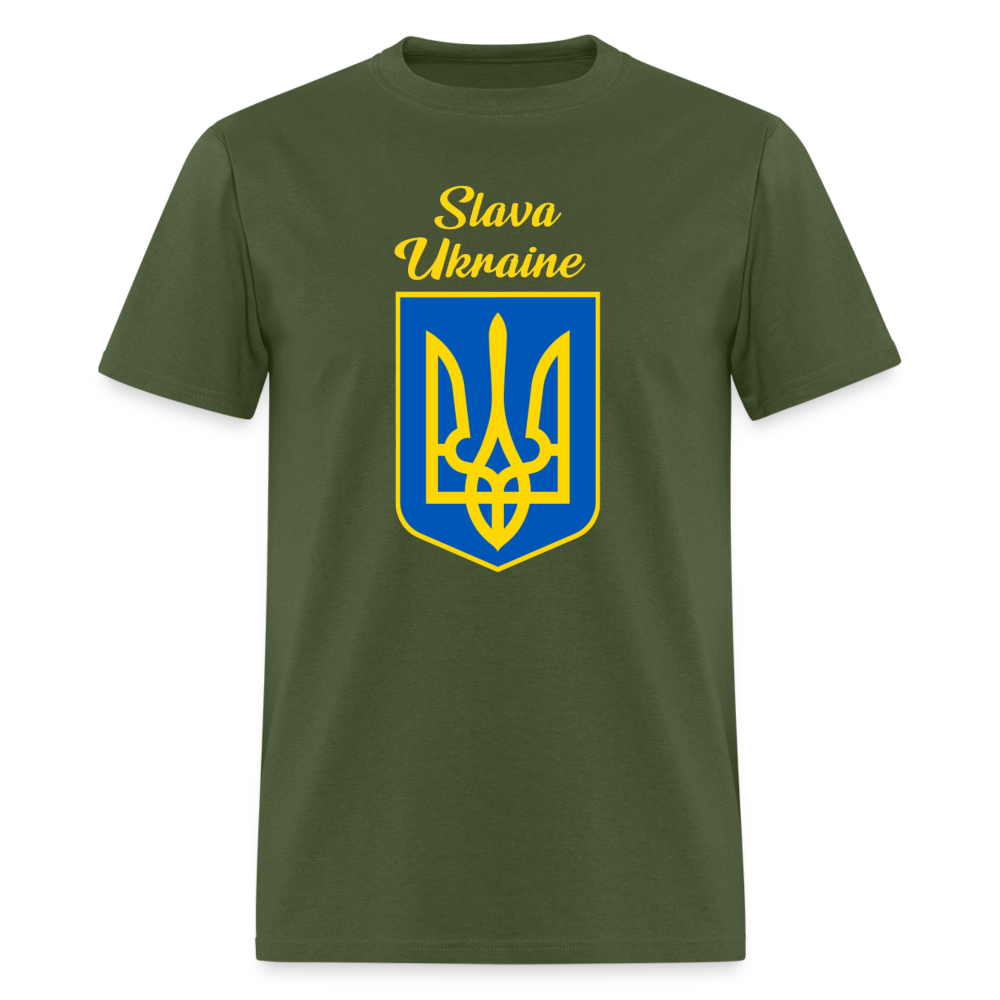 SLAVA UKRAINE TEE - military green