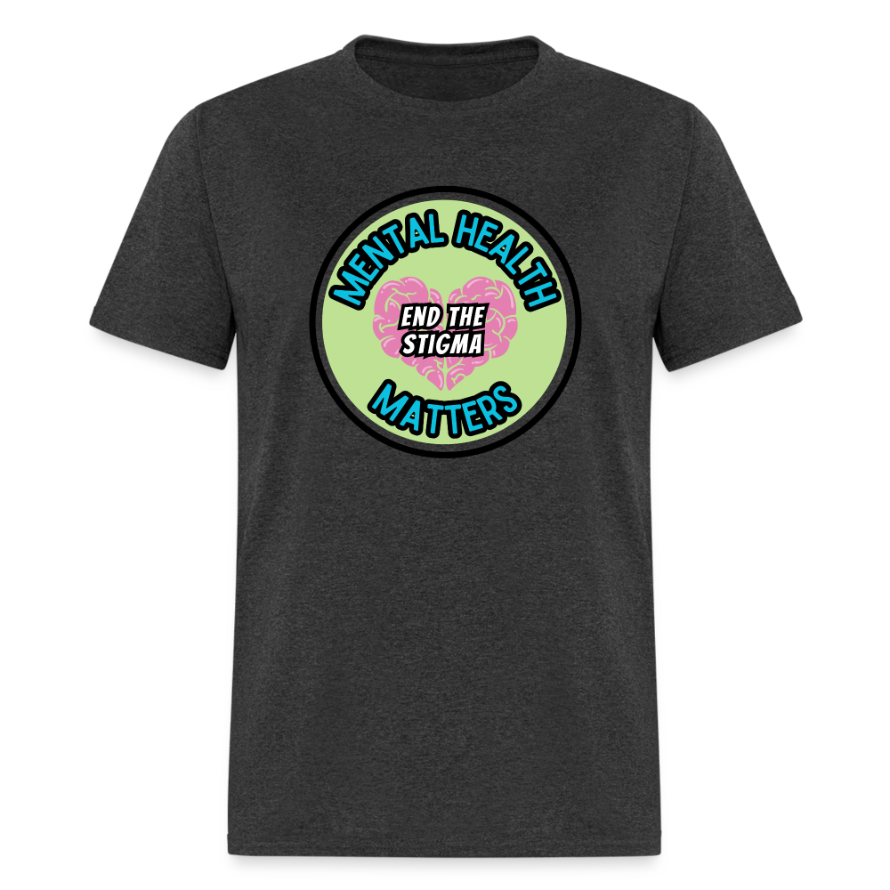 END THE STIGMA TEE - heather black