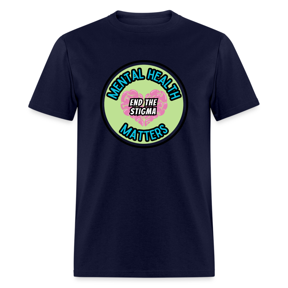 END THE STIGMA TEE - navy