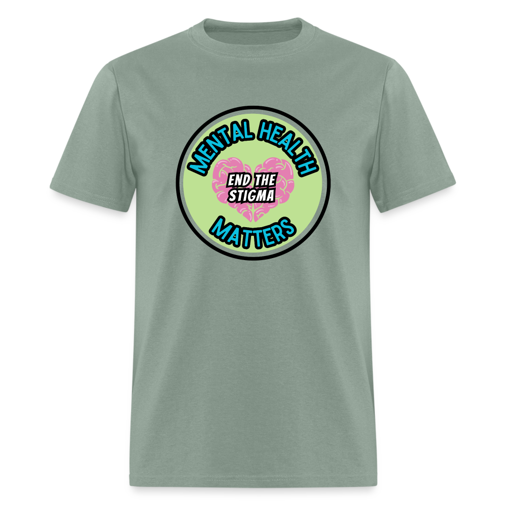 END THE STIGMA TEE - sage