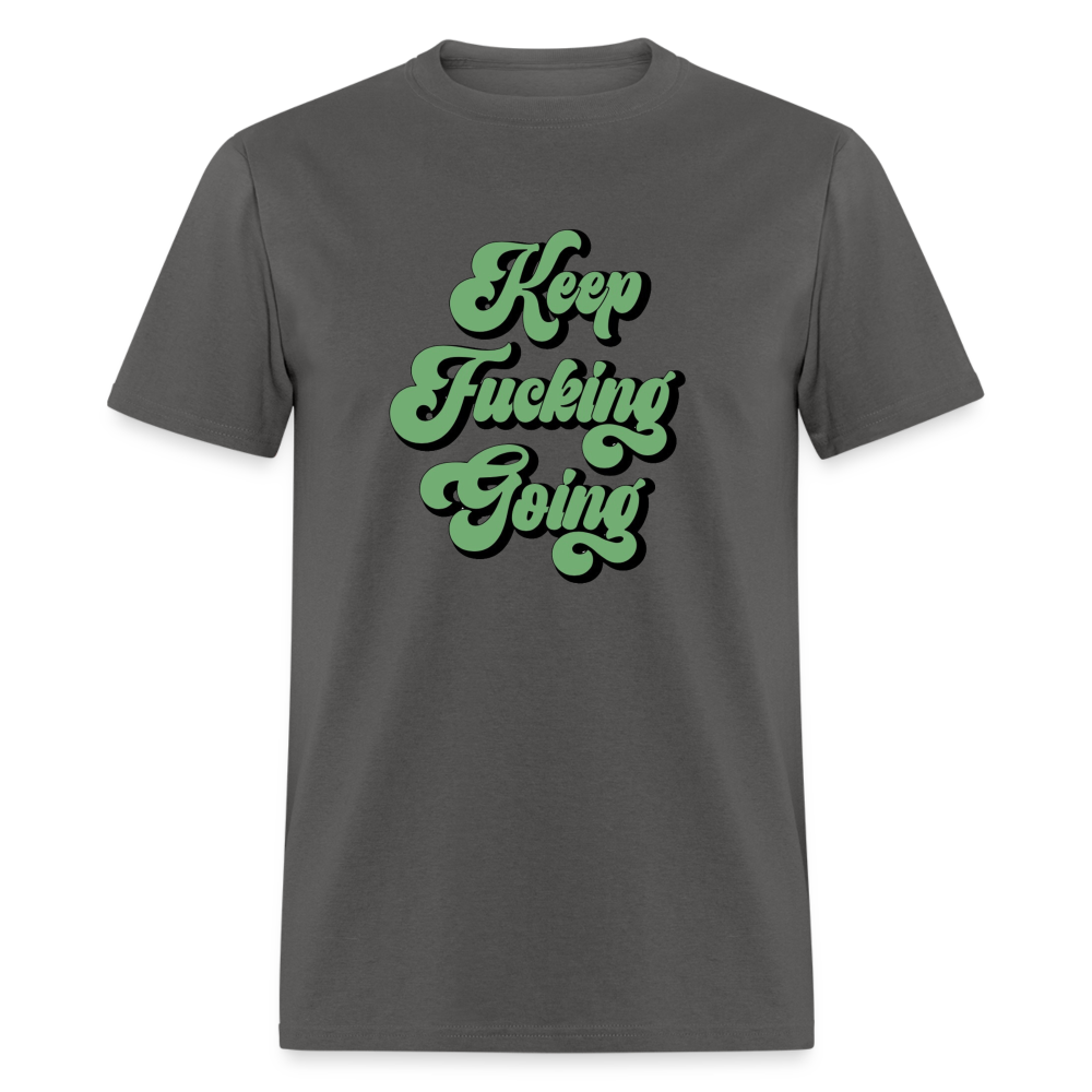 KEEP GOING TEE - charcoal