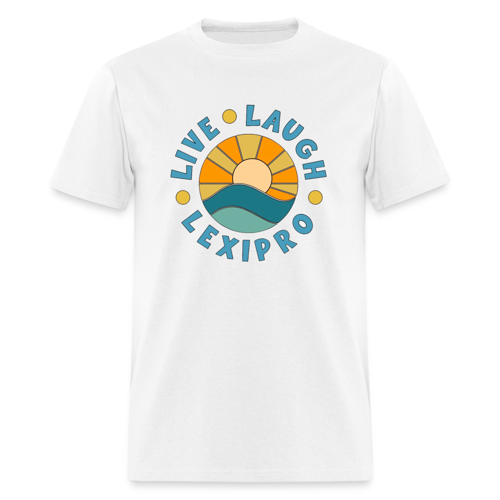 LIVE LAUGH LEXIPRO TEE - white