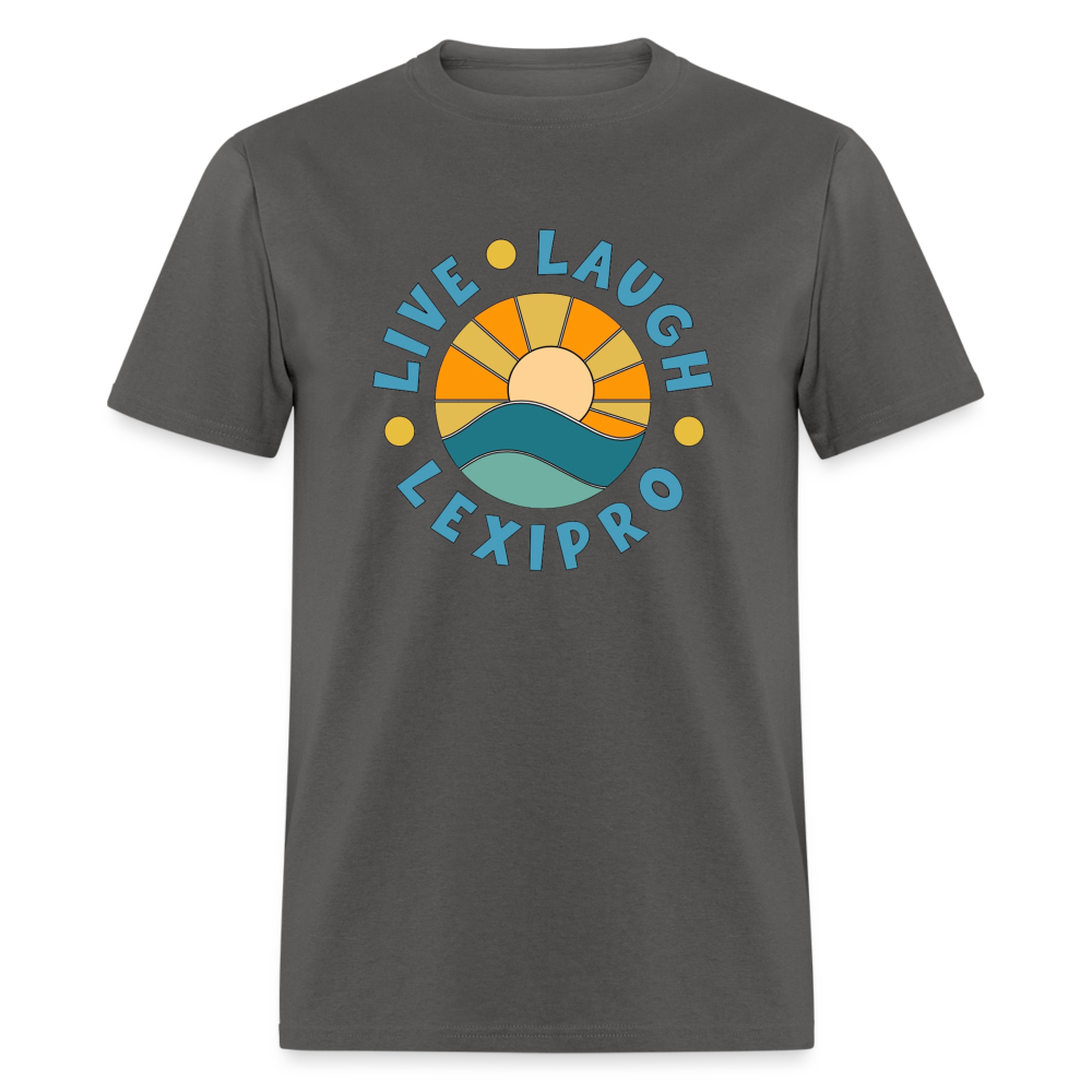 LIVE LAUGH LEXIPRO TEE - charcoal