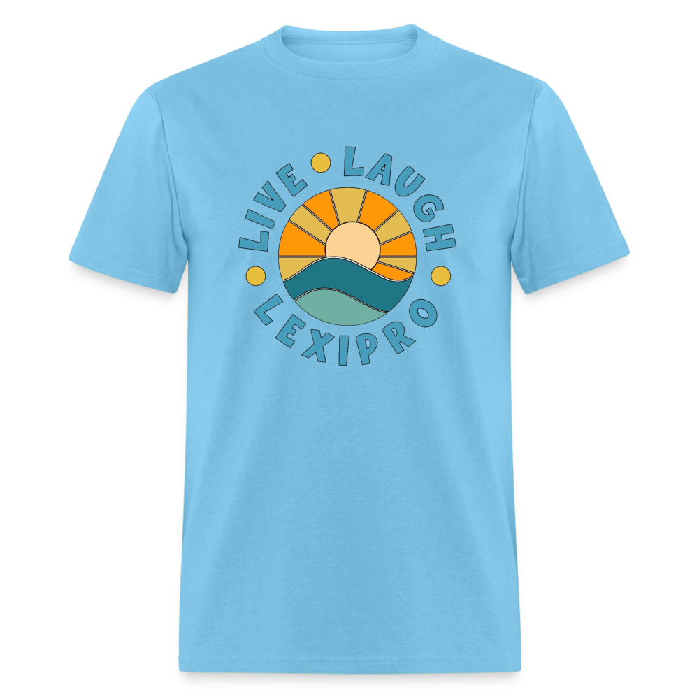 LIVE LAUGH LEXIPRO TEE - aquatic blue