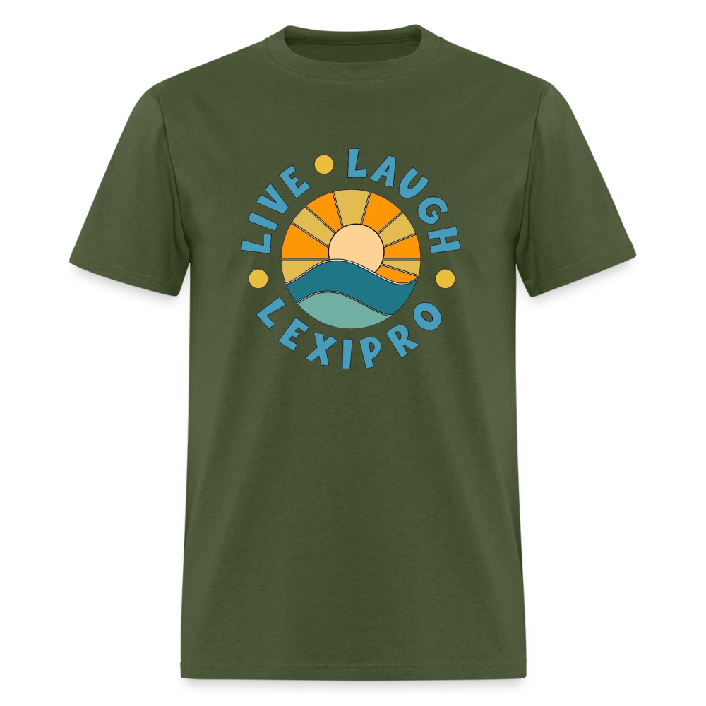 LIVE LAUGH LEXIPRO TEE - military green