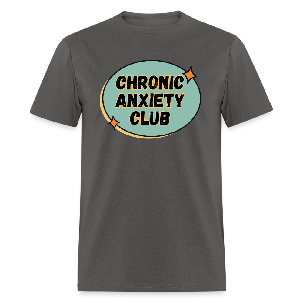 ANXIETY CLUB TEE - charcoal