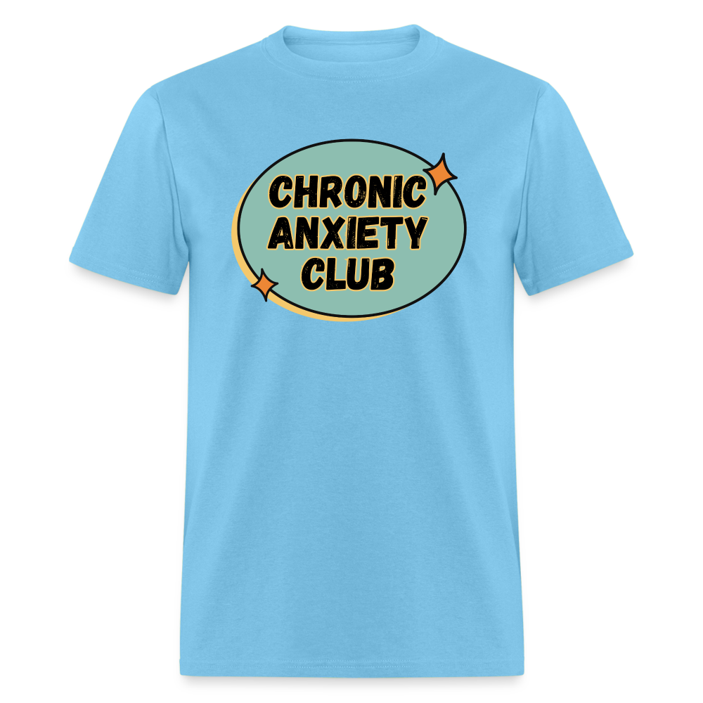 ANXIETY CLUB TEE - aquatic blue