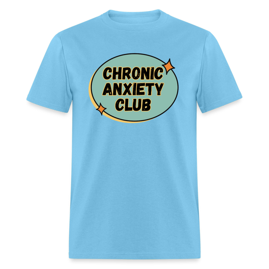 ANXIETY CLUB TEE - aquatic blue