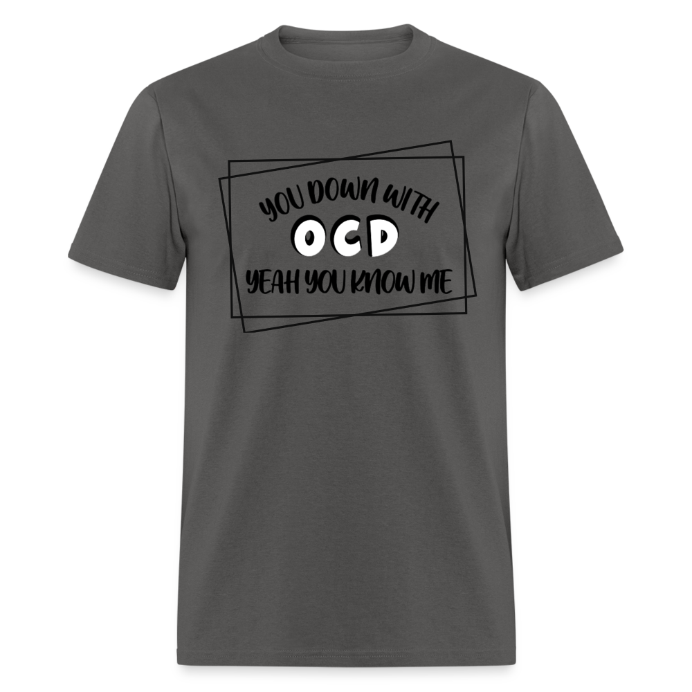 DOWN WITH OCD TEE - (Men’s) - charcoal