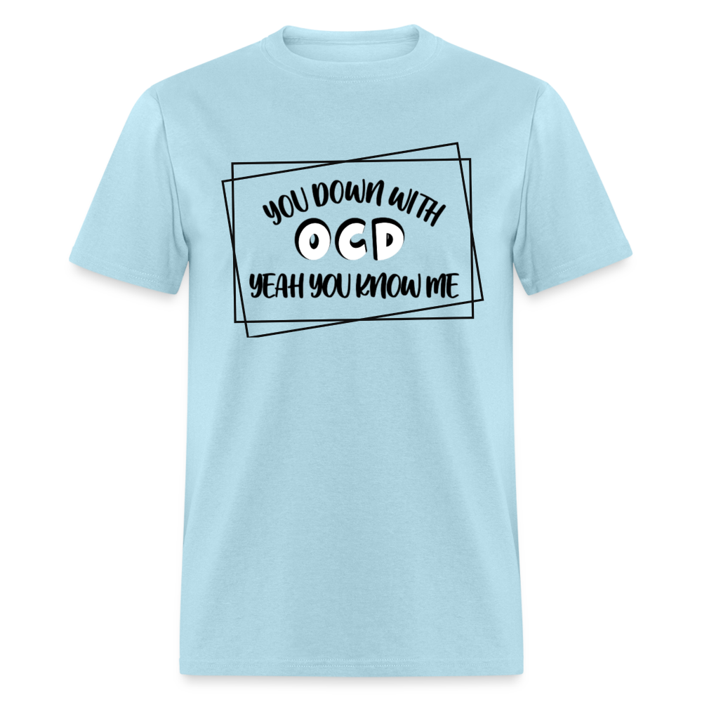 DOWN WITH OCD TEE - (Men’s) - powder blue