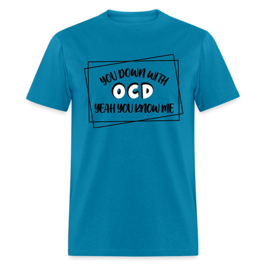 DOWN WITH OCD TEE - (Men’s) - turquoise