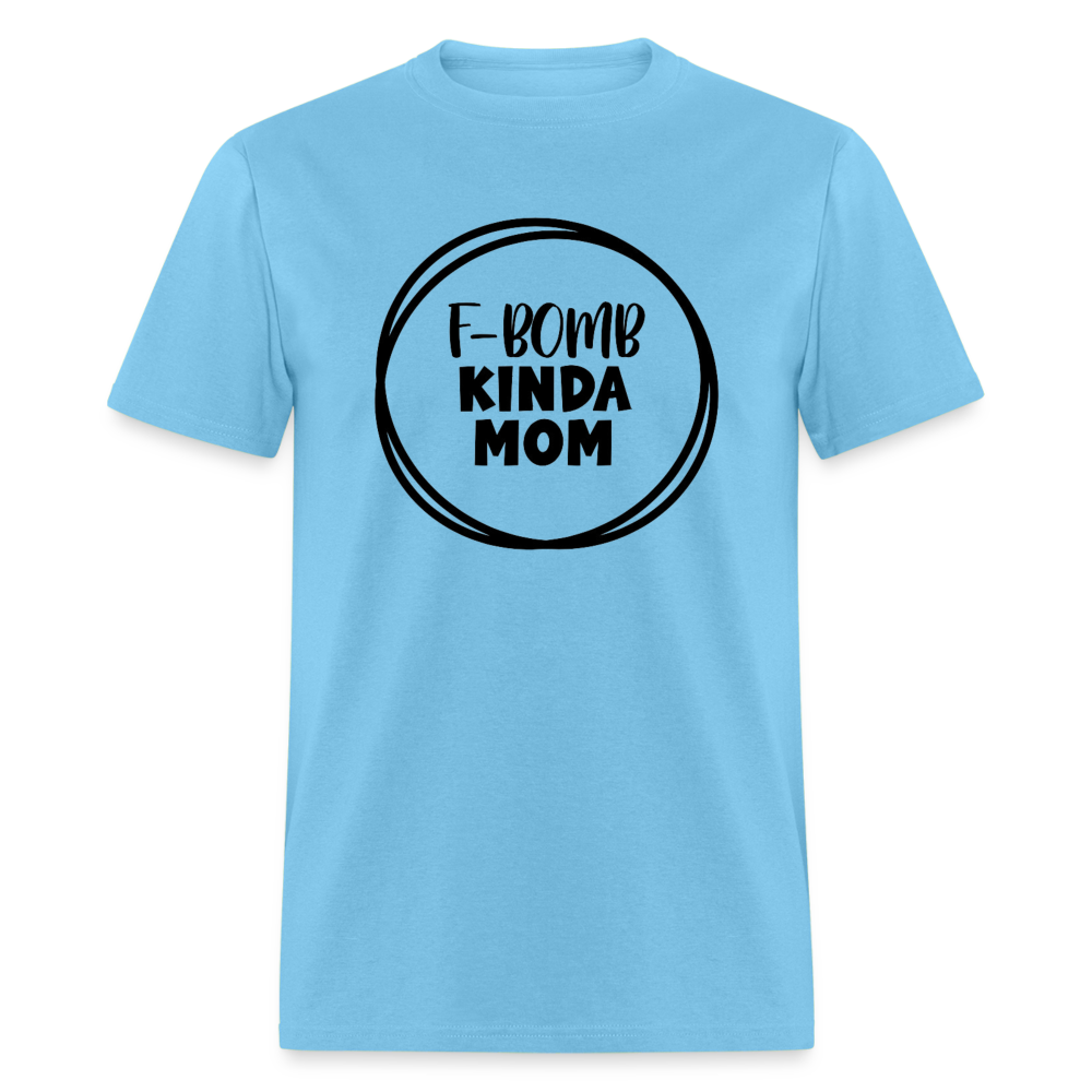 F-BOMB MOM TEE - aquatic blue