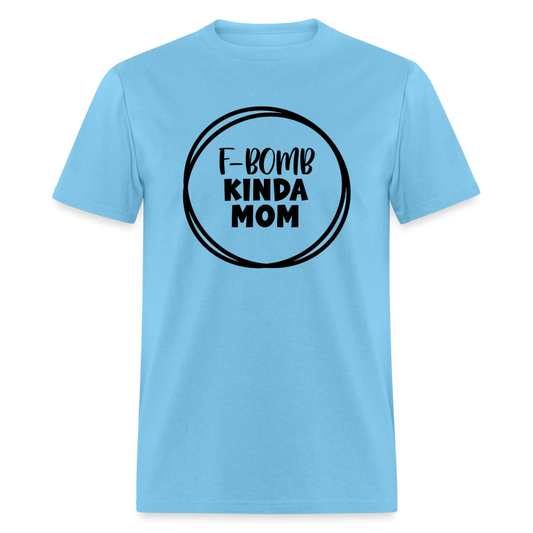 F-BOMB MOM TEE - aquatic blue