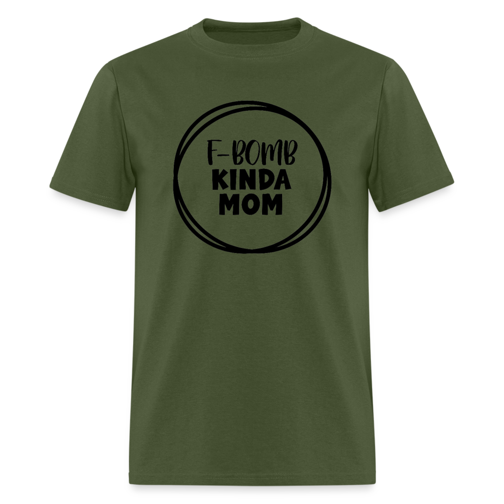 F-BOMB MOM TEE - military green