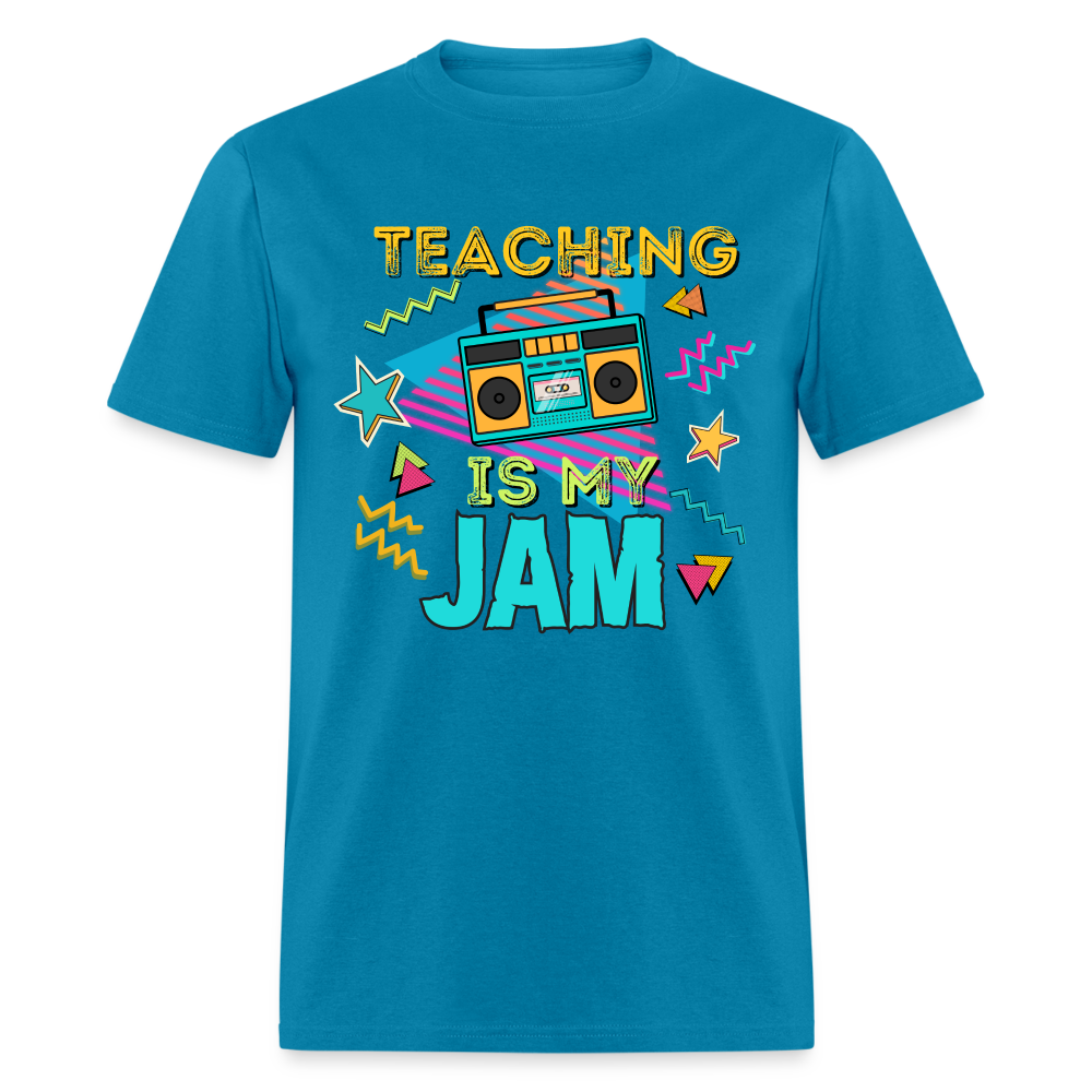 TEACHING IS MY JAM TEE - turquoise