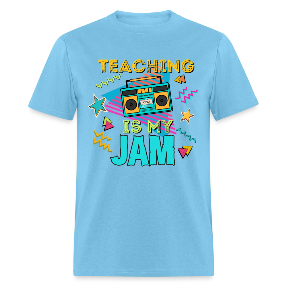 TEACHING IS MY JAM TEE - aquatic blue