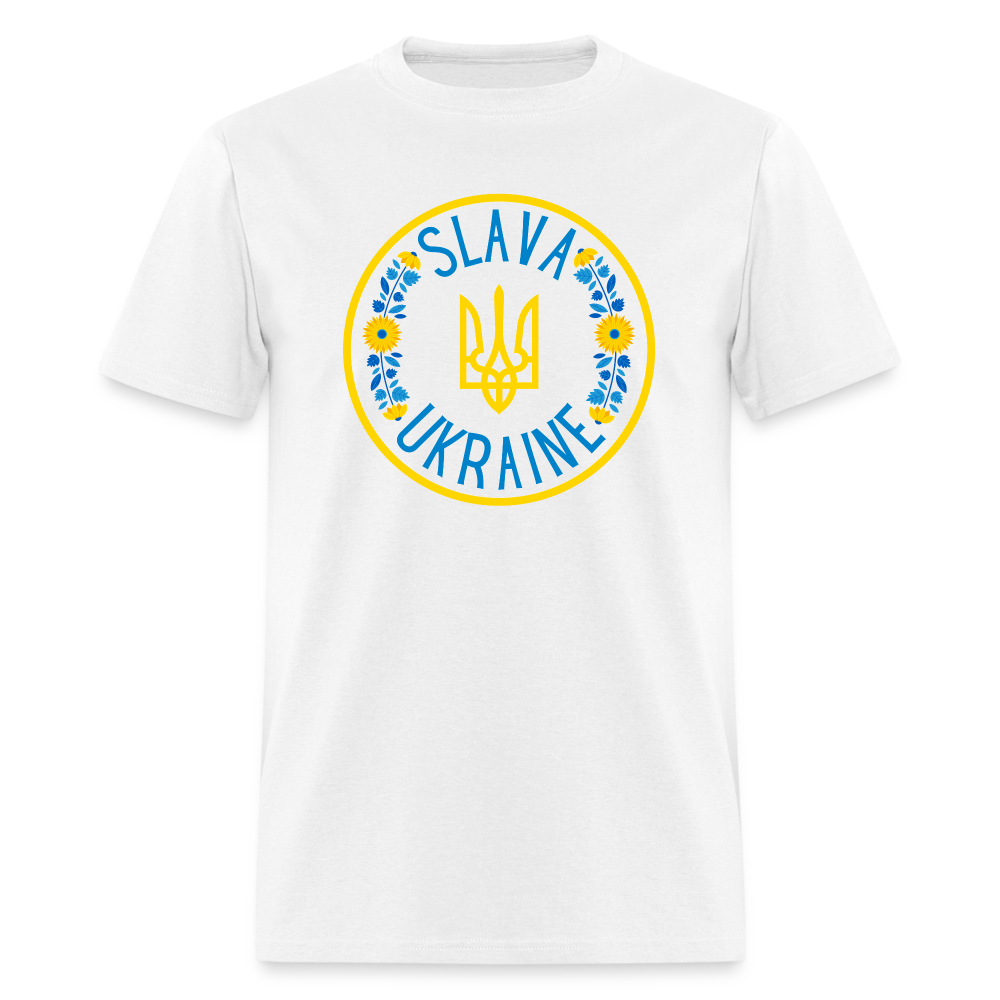 UKRAINE FLORAL TEE - white