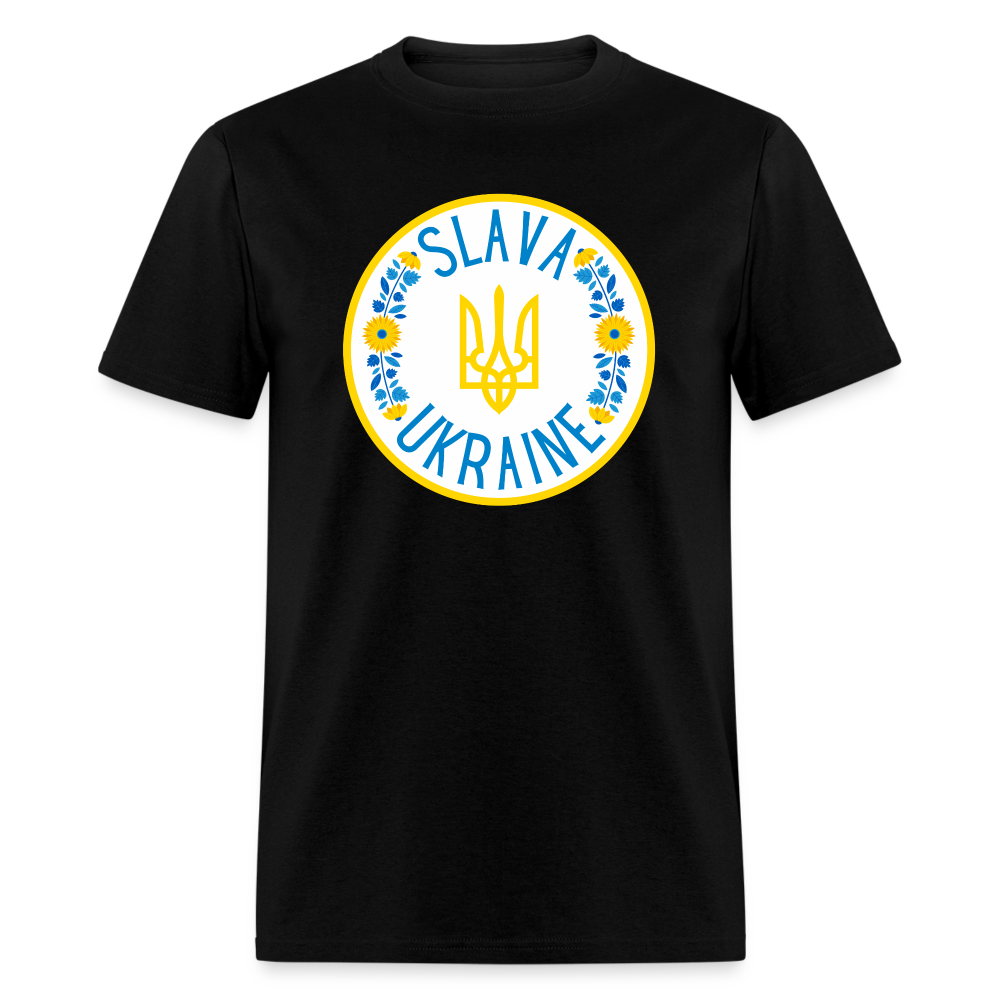 UKRAINE FLORAL TEE - black