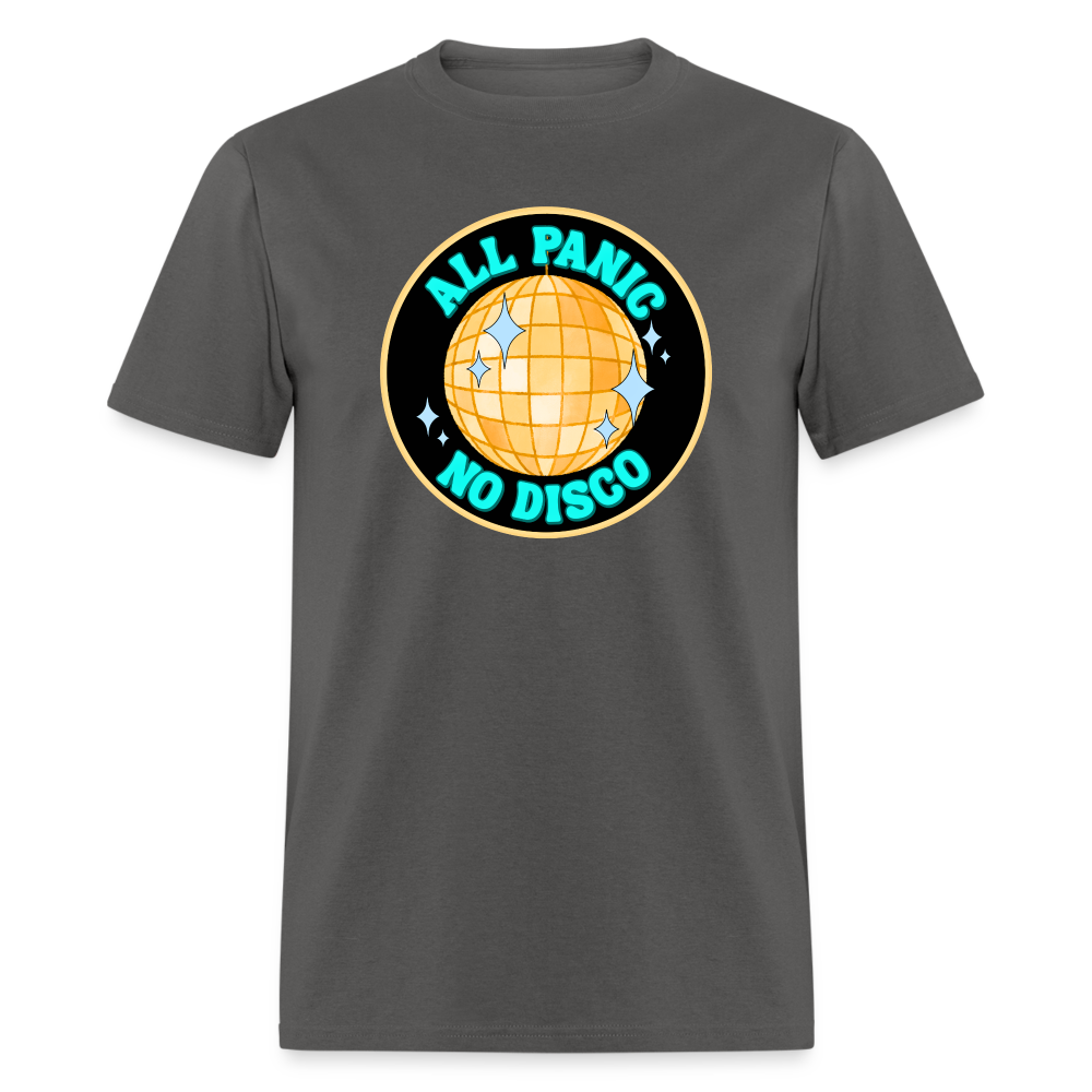 ALL PANIC NO DISCO TEE - charcoal