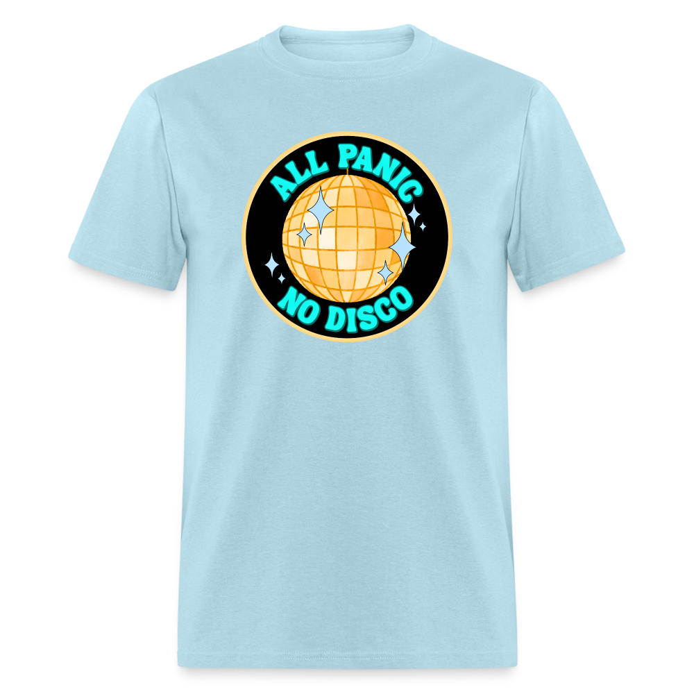 ALL PANIC NO DISCO TEE - powder blue