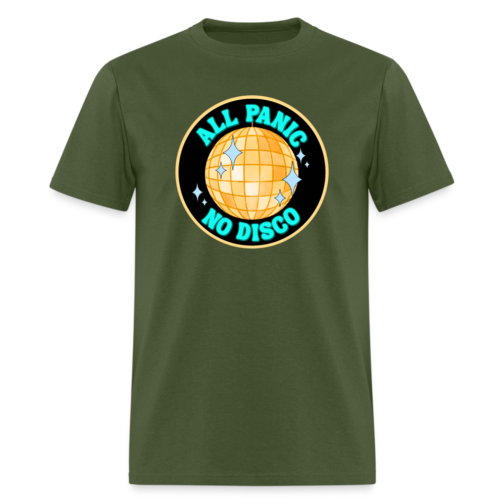 ALL PANIC NO DISCO TEE - military green